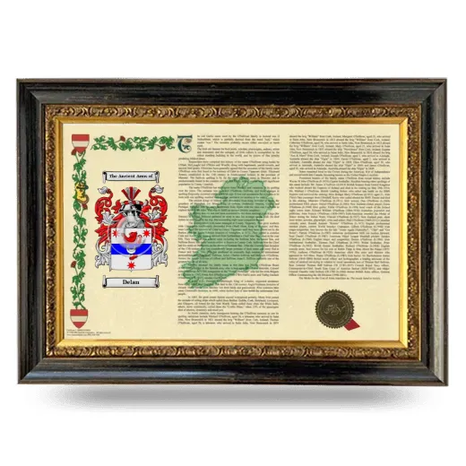 Delan Armorial Landscape Framed - Heirloom
