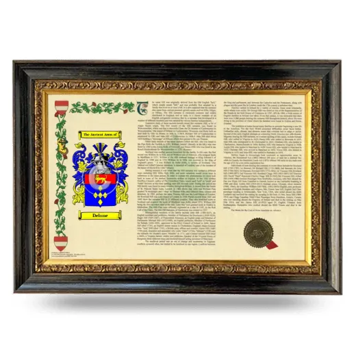 Delune Armorial Landscape Framed - Heirloom
