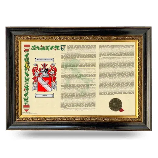 Delva Armorial Landscape Framed - Heirloom