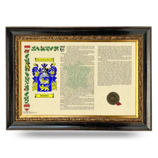 Demonte Armorial Landscape Framed - Heirloom