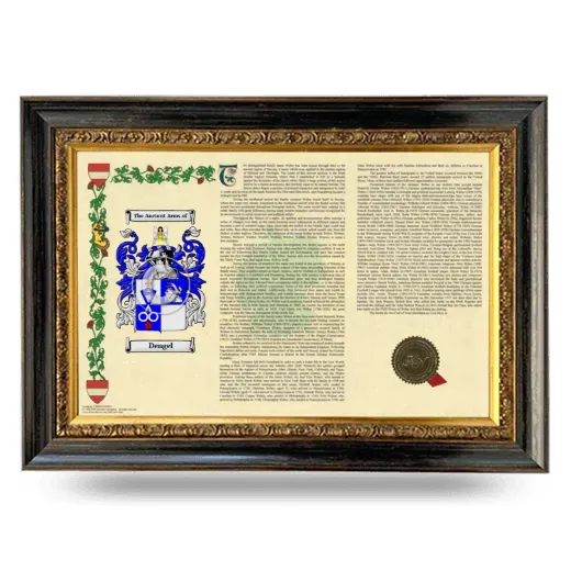 Dengel Armorial Landscape Framed - Heirloom