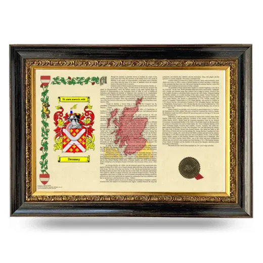 Dennay Armorial Landscape Framed - Heirloom