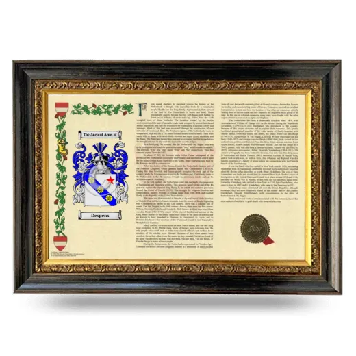 Despens Armorial Landscape Framed - Heirloom