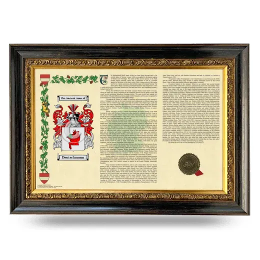 Deutschmann Armorial Landscape Framed - Heirloom
