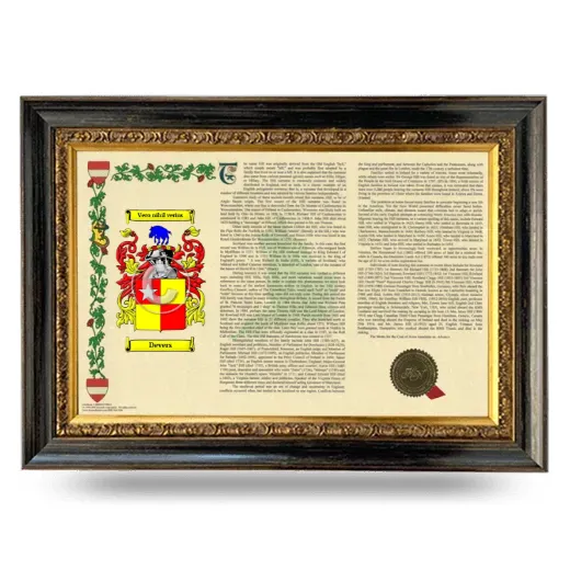 Devers Armorial Landscape Framed - Heirloom