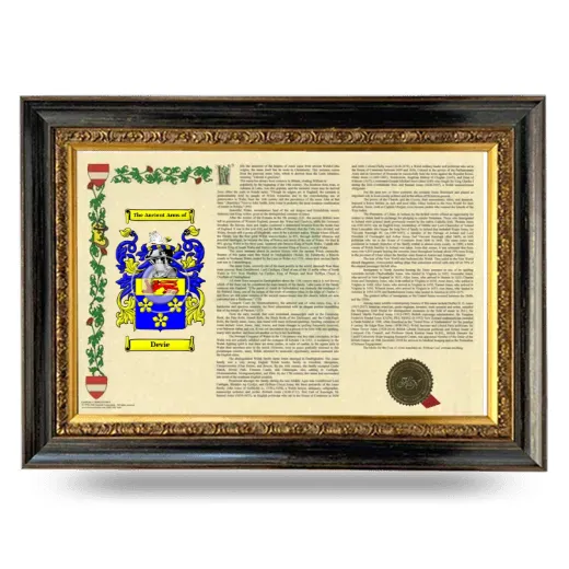Devie Armorial Landscape Framed - Heirloom