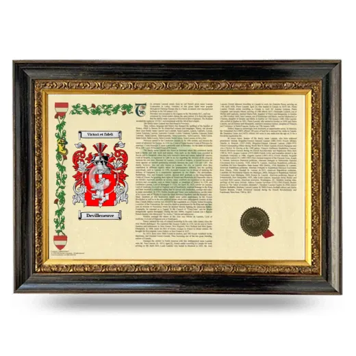 Devilleneuve Armorial Landscape Framed - Heirloom