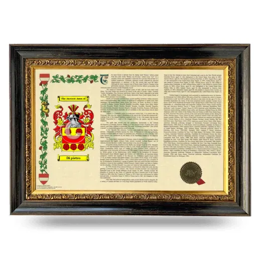 Di pietro Armorial Landscape Framed - Heirloom
