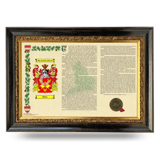 Dicer Armorial Landscape Framed - Heirloom
