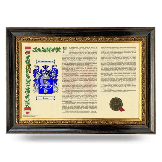 Dicus Armorial Landscape Framed - Heirloom