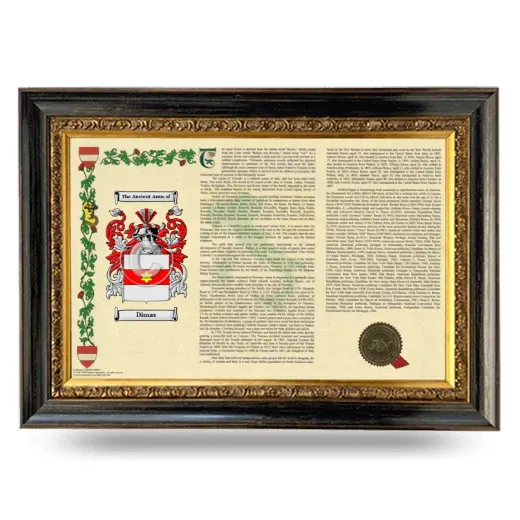 Dimas Armorial Landscape Framed - Heirloom