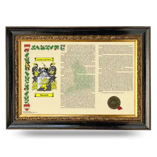 Dimmick Armorial Landscape Framed - Heirloom