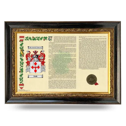 Dode Armorial Landscape Framed - Heirloom