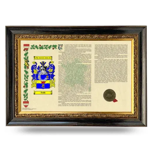 Dodo Armorial Landscape Framed - Heirloom