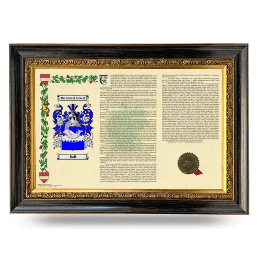 Doll Armorial Landscape Framed - Heirloom