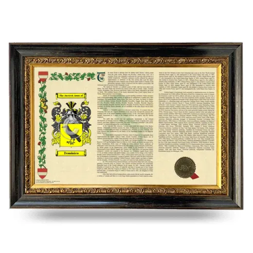 Dominico Armorial Landscape Framed - Heirloom