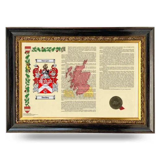 Donkey Armorial Landscape Framed - Heirloom
