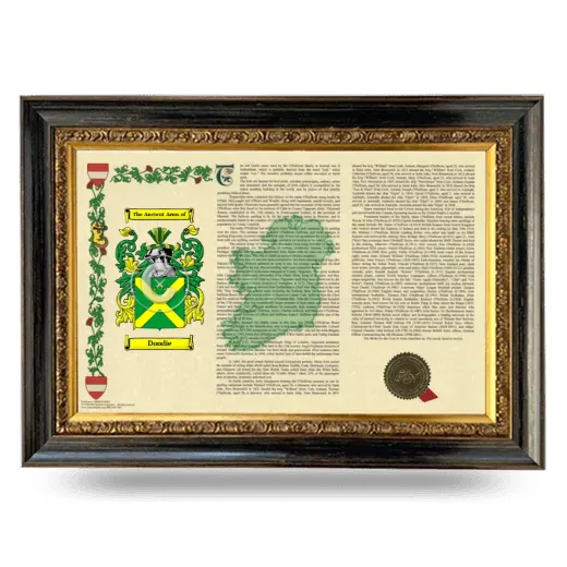 Doodie Armorial Landscape Framed - Heirloom
