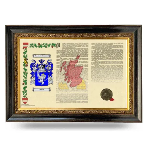 Doul Armorial Landscape Framed - Heirloom