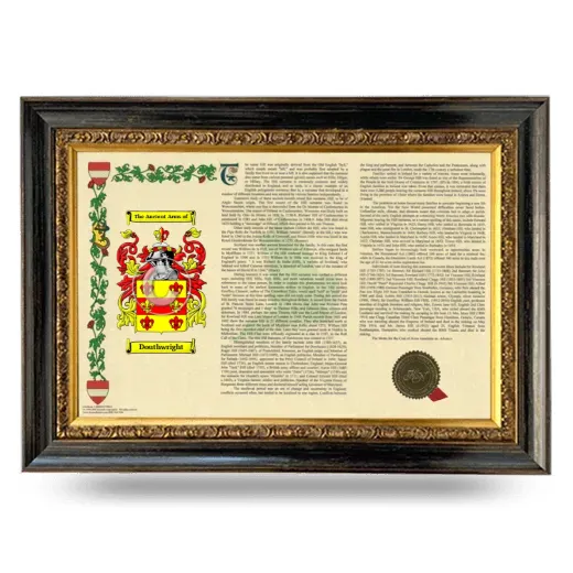 Douthwright Armorial Landscape Framed - Heirloom