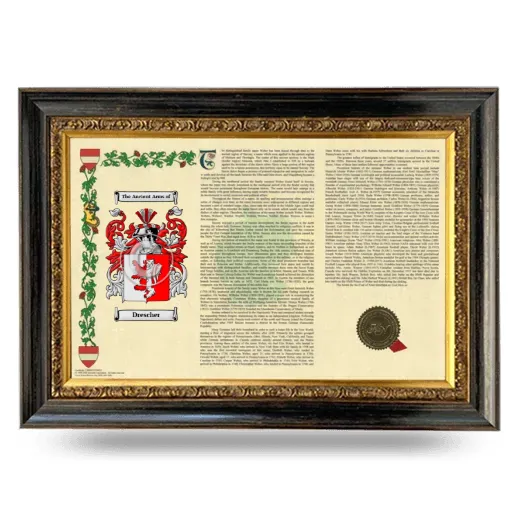 Drescher Armorial Landscape Framed - Heirloom