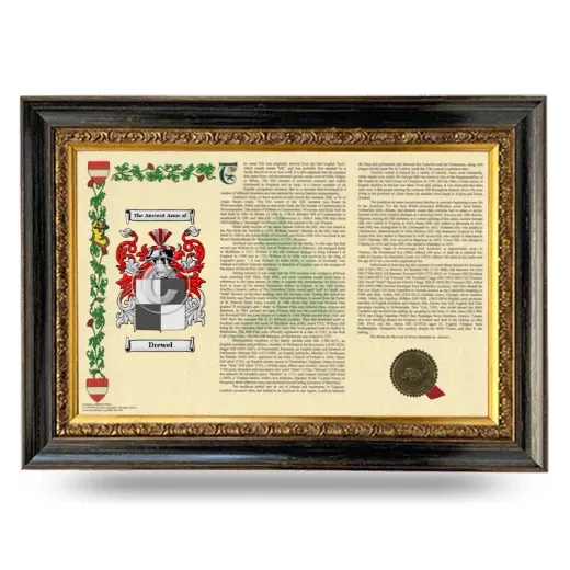 Drewel Armorial Landscape Framed - Heirloom