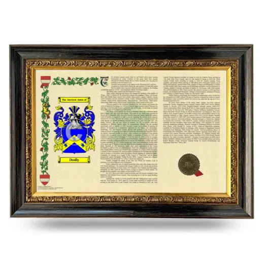 Drolly Armorial Landscape Framed - Heirloom