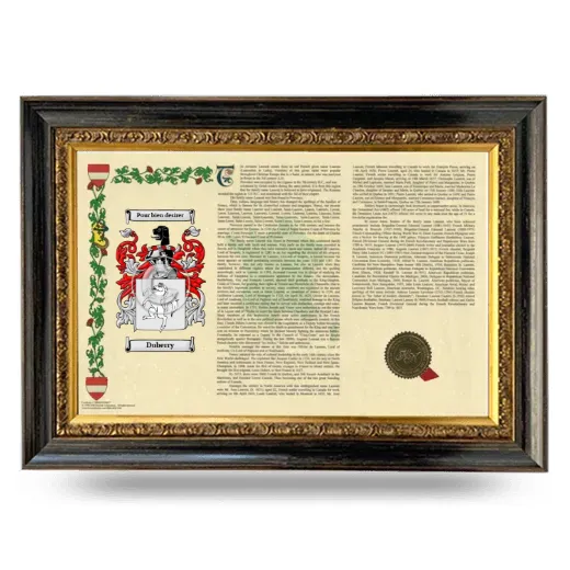 Duberry Armorial Landscape Framed - Heirloom