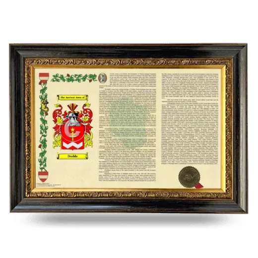 Dudda Armorial Landscape Framed - Heirloom