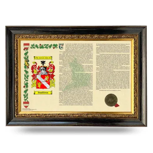 Dumbleton Armorial Landscape Framed - Heirloom