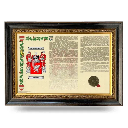 Dvorak Armorial Landscape Framed - Heirloom