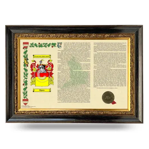 Dyers Armorial Landscape Framed - Heirloom