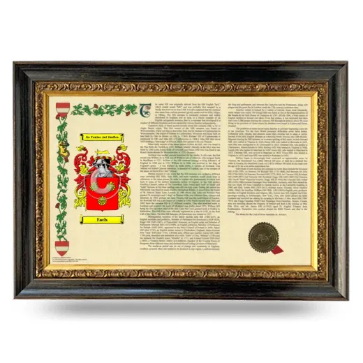 Earls Armorial Landscape Framed - Heirloom
