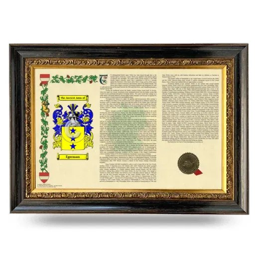 Egerman Armorial Landscape Framed - Heirloom