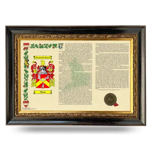 Elison Armorial Landscape Framed - Heirloom