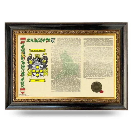 Elnor Armorial Landscape Framed - Heirloom