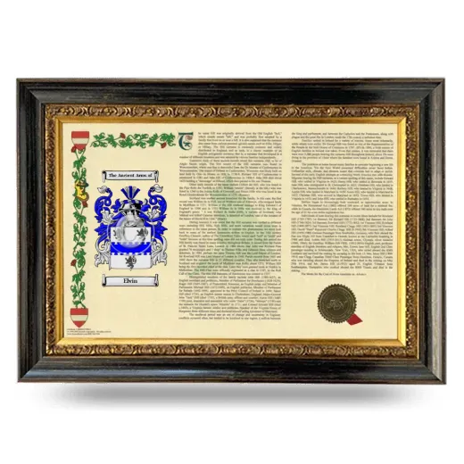 Elvin Armorial Landscape Framed - Heirloom