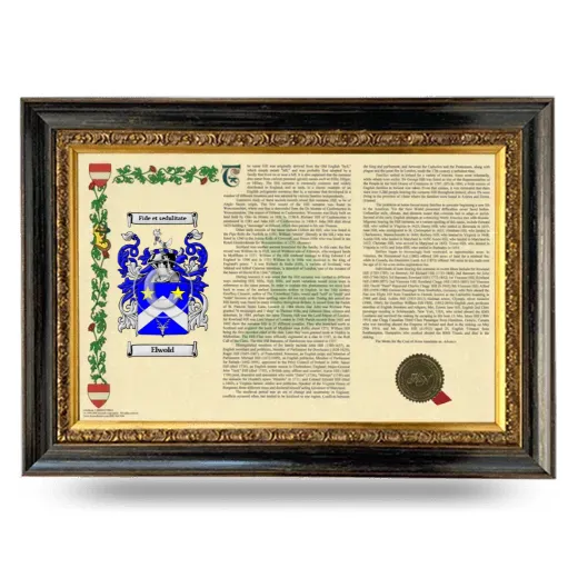 Elwold Armorial Landscape Framed - Heirloom
