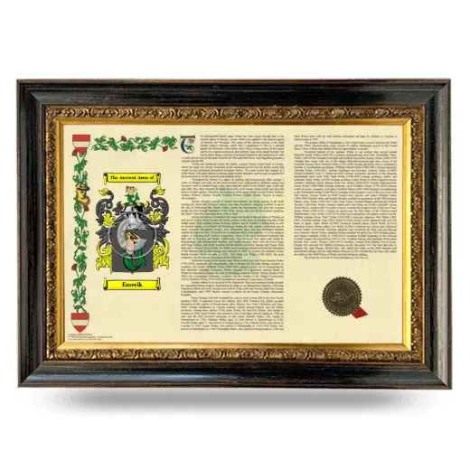 Emerik Armorial Landscape Framed - Heirloom