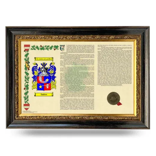 Endres Armorial Landscape Framed - Heirloom