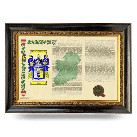 Enos Armorial Landscape Framed - Heirloom