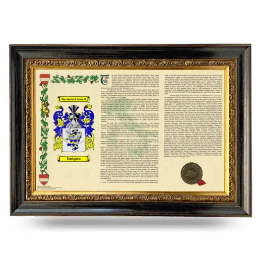 Enriquez Armorial Landscape Framed - Heirloom