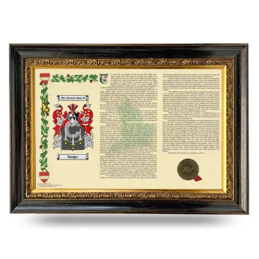 Ensign Armorial Landscape Framed - Heirloom