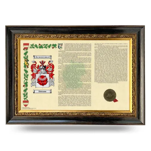 Ericsson Armorial Landscape Framed - Heirloom