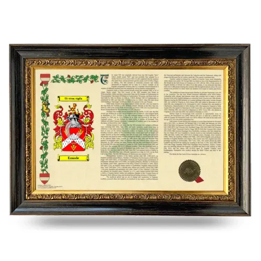 Ernude Armorial Landscape Framed - Heirloom