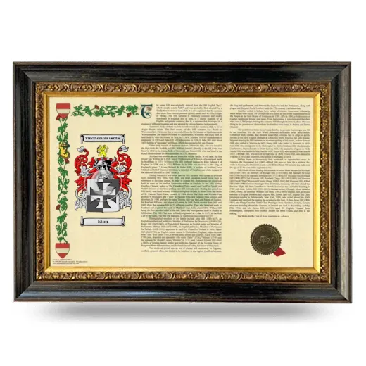Eton Armorial Landscape Framed - Heirloom