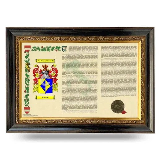 Faccio Armorial Landscape Framed - Heirloom
