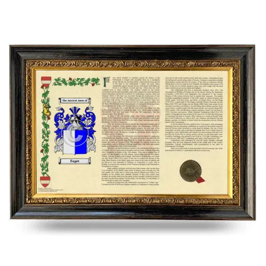 Faget Armorial Landscape Framed - Heirloom