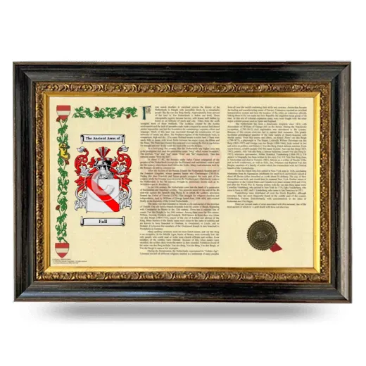 Fall Armorial Landscape Framed - Heirloom