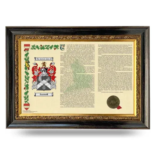 Farewell Armorial Landscape Framed - Heirloom